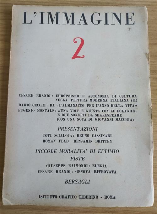 L' Immagine. Rivista Di Arte, Di Critica E Di Letteratura Anno 1 N.2 Giugno