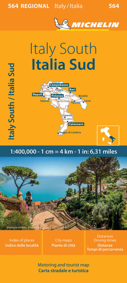 Italy South-Italia Sud 1:400.000 Michelin Editions 2024