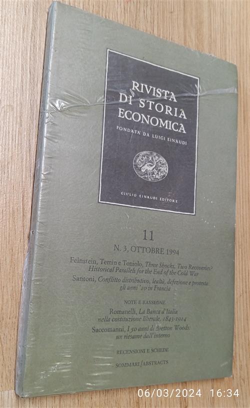 Rivista Di Storia Economica. 11 N. 3, Ottobre 1994