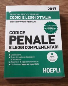 Libro Codice Penale E Leggi Complementari 2017