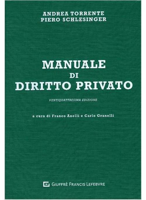 Manuale Di Diritto Privato Andrea Torrente Giuffre 2019