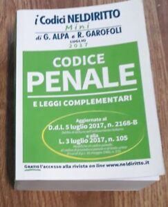 Codice Penale E Leggi Complementari