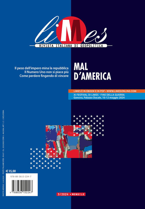 Limes. Rivista Italiana Di Geopolitica (2024). Vol. 3: Mal D'america Gedi (Gru