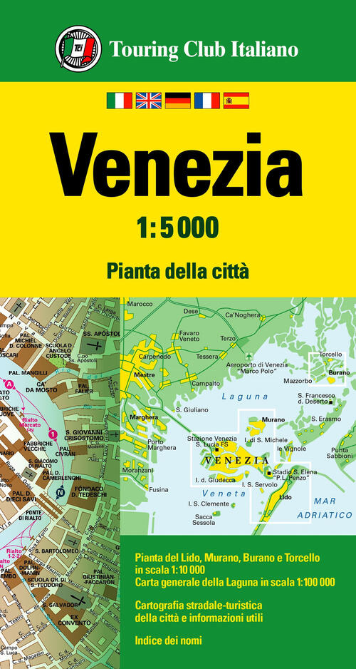 Venezia 1:5.000. Ediz. Multilingue Touring 2021