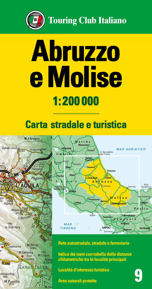 Abruzzo E Molise 1:200.000 Touring 2024