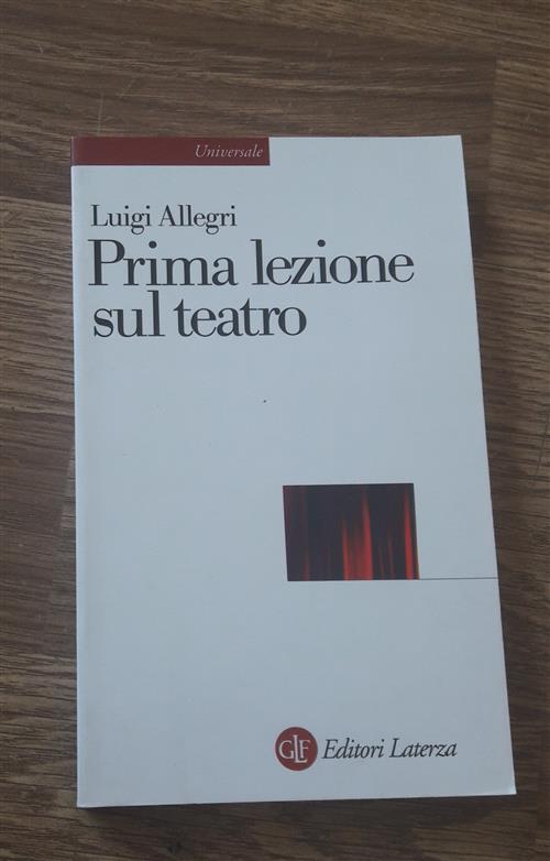 Prima Lezione Sul Teatro