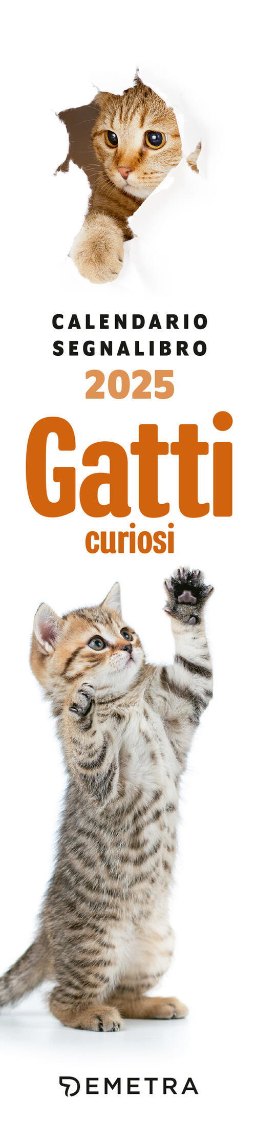 Gatti Curiosi. Calendario Segnalibro 2025 (5,5 X 24,5 Cm) Demetra 2024