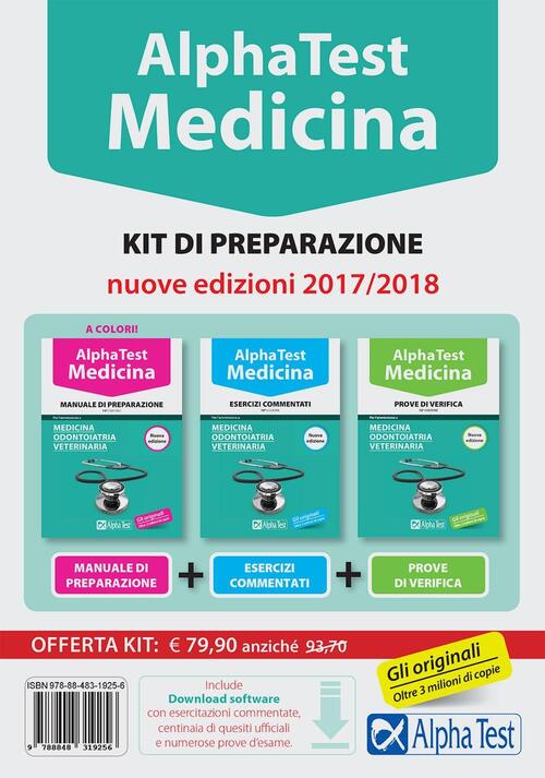 Alpha Test. Medicina, Odontoiatria, Veterinaria. Kit Di Preparazione. Con Soft