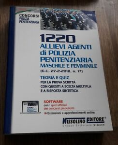 1220 Allievi Agenti Di Polizia Penitenziaria Maschile E Femminile (G. U. 27-2-2018, N. 17). Teoria E