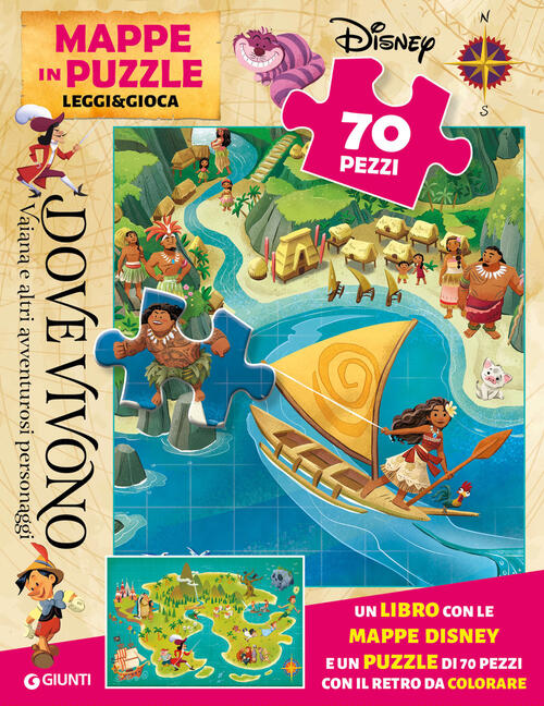 Dove Vivono Vaiana E Altri Amici D’Avventura. Mappe In Puzzle. Leggi&Gioca. Co