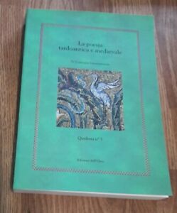 La Poesia Tardoantica E Medievale Quaderni N.5 Edizioni Dell'orso