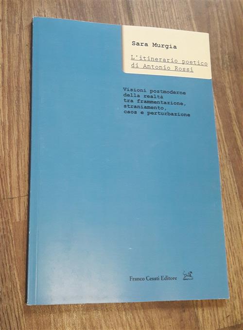 L' Itinerario Poetico Di Antonio Rossi. Visioni Post-Moderne