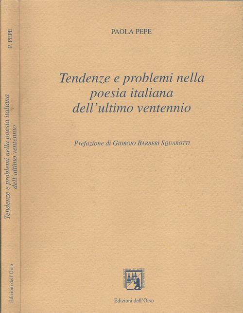 Tendenze E Problemi Nella Poesia Italiana Dell'ultimo Ventennio