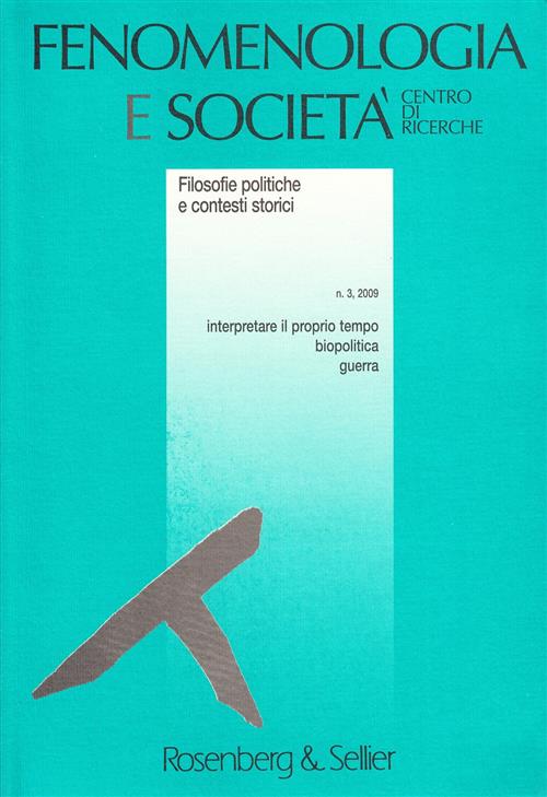 Fenomenologia E Societa Volume 3