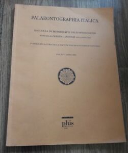 Palaeontographia Italica. Raccolta Di Monografie Paleontologiche