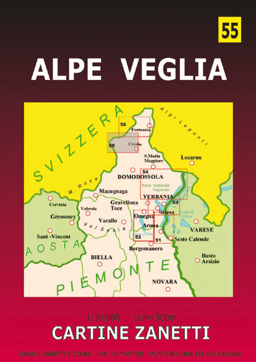 Alpe Veglia. Val Divedro 1:30.000 Cartograph Danilo Zanetti Editore 2019