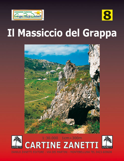 Il Massiccio Del Grappa 1:30.000 Cartograph Danilo Zanetti Editore 2006