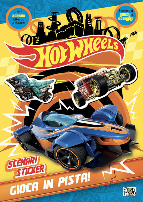 Gioca In Pista! Hot Wheels. Scenari Sticker. Ediz. A Colori Pon Pon Edizioni 2