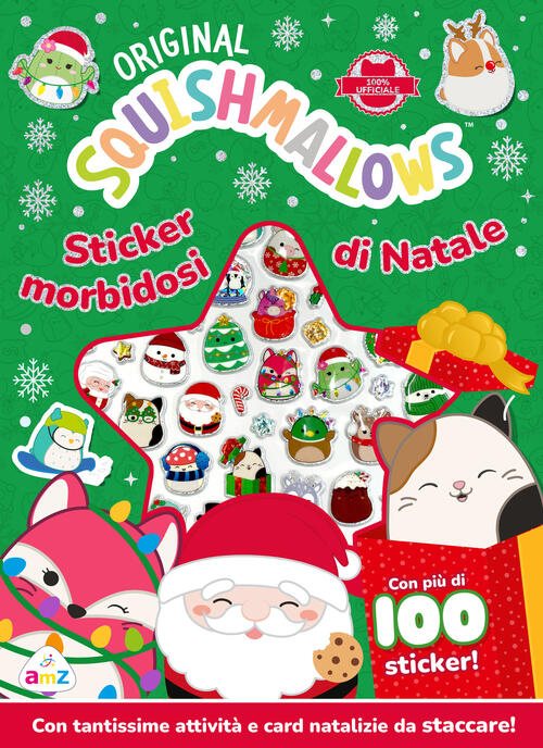 Squishmallows. Sticker Morbidosi Di Natale. Con 8 Cartoncini Soft Touch. Con 3